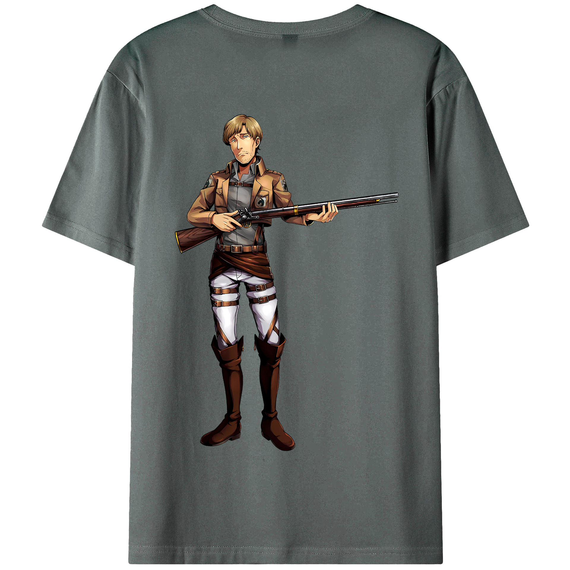 （画像用） 進撃の巨人 Attack on Titan 綿100％半袖Tシャツ（背面プリント）